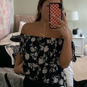 Off the shoulder floral top